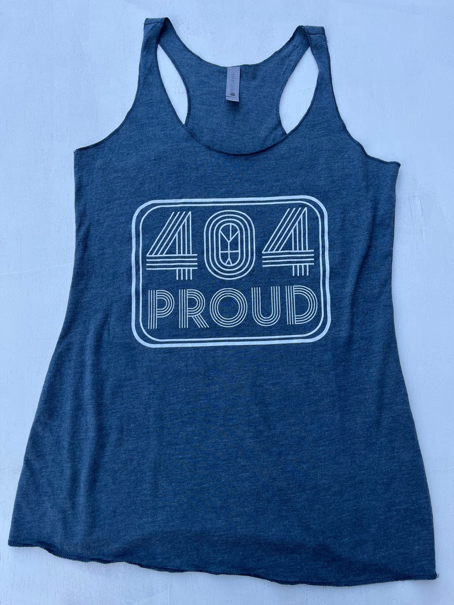 Ladies: 404 Proud Logo Indigo Ladies' Racerback Tank