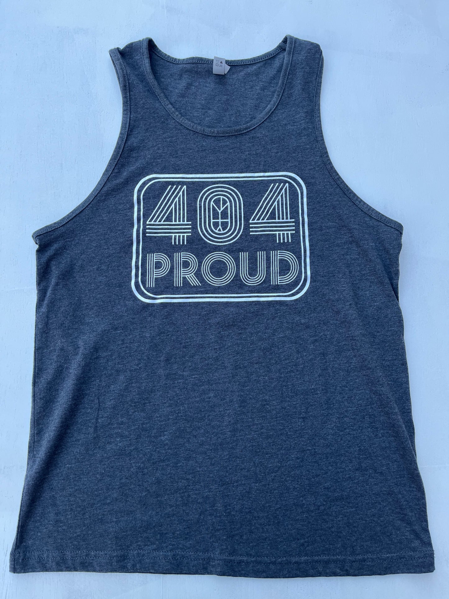 Guy: Logo 404 Proud Charcoal Grey Muscle Tank